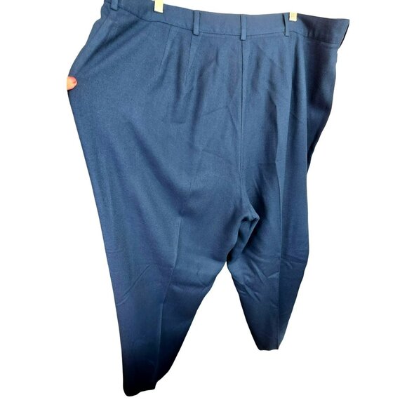 Lane Bryant Womens Blue Wool Blend Pants Plus Size 26 Lined Pleated JJ4054 - Picture 10 of 11